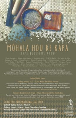 Mōhala Hou Ke Kapa: Kapa Blossoms Anew